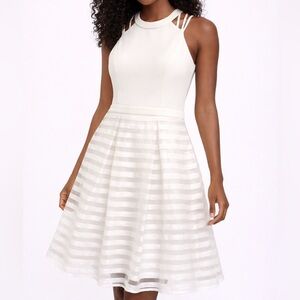 Guess White Striped Midi Dress - NEW WITH TAGS - Size 4